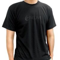 リライブシャツ/丸ネック/ポリエステル/ロゴあり/ブラック [TPC-002-BLK]